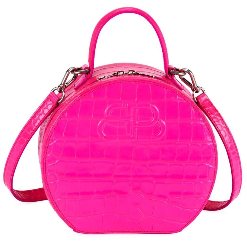 Balenciaga Vanity Round Croc Embossed Bag NWT - Picture 7 of 13